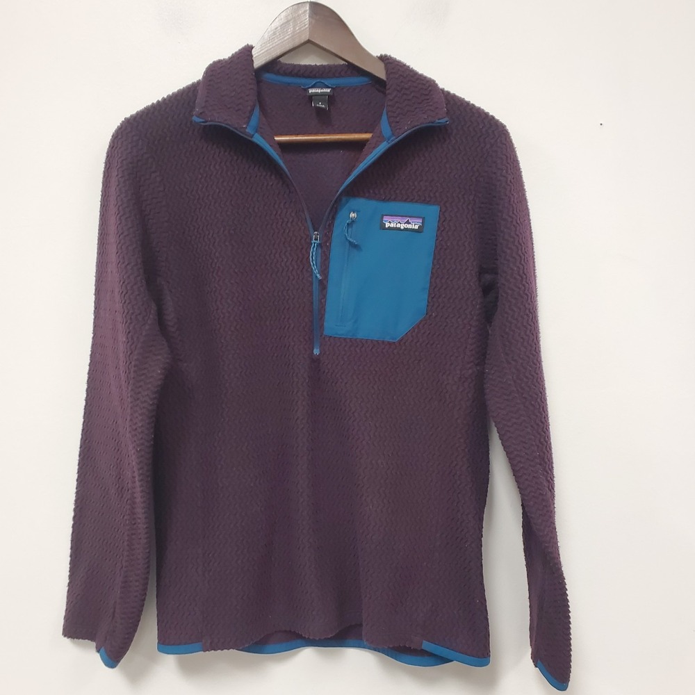 Patagonia Mens R1 Air Half Zip Pullover Sweatshirt Size S Colorblock Textured